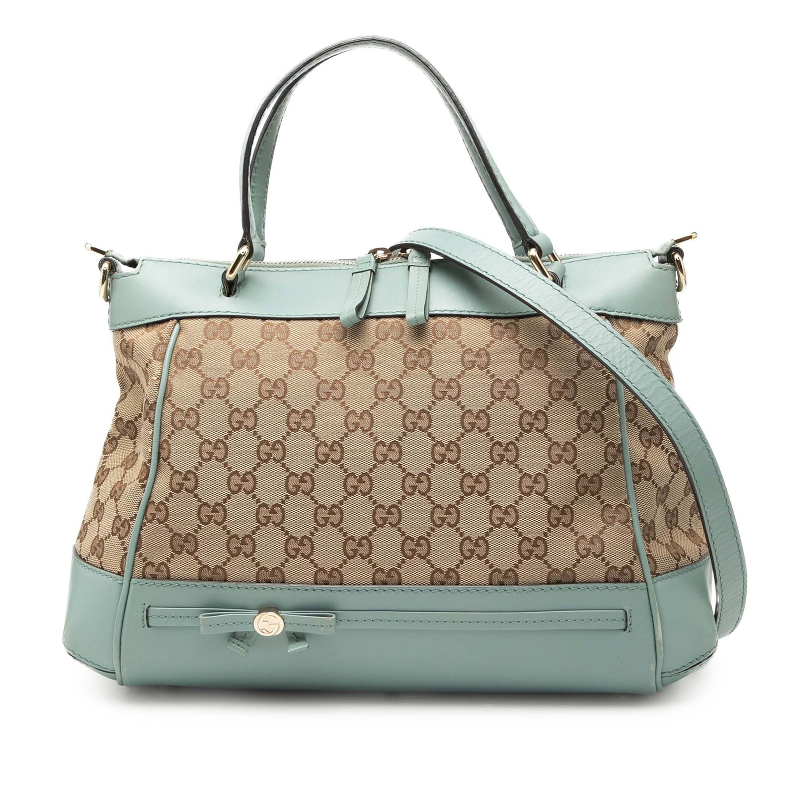 Gucci Mayfair GG Canvas Beige Satchel Bag: Gucci Mayfair GG Canvas Beige Satchel Bag This Gucci GG Canvas Mayfair Satchel features a beige canvas body with leather trim and flat leather handles. It includes a detachable flat leather strap, a t