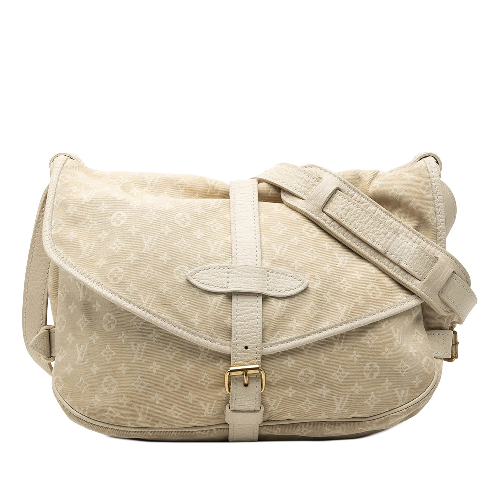 Louis Vuitton Saumur 30 Mini Lin canvas shoulder bag: Louis Vuitton Saumur 30 Mini Lin canvas shoulder bag This Louis Vuitton Monogram Mini Lin Saumur 30 features a beige mini lin canvas body accented with leather trim and a flat leather shoulder strap. 