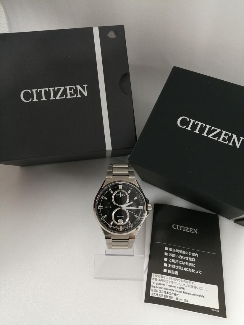 Citizen Attesa ACT Line mens titanium solar radio wristwatch 8730-S127912: Citizen Attesa ACT Line mens titanium solar radio wristwatch 8730-S127912 Citizen Attesa ACT Line Eco Drive Ring Solar men's wristwatch, model 8730-S127912. This pre-owned watch is made in Japan and f
