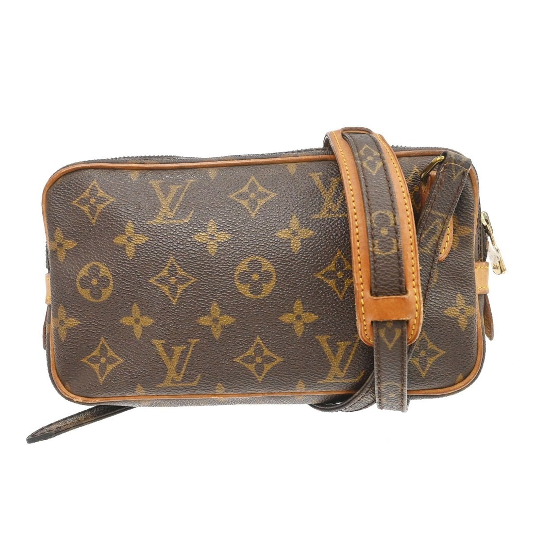 Louis Vuitton Marly Bandouliere Monogram Crossbody Bag M51828: Louis Vuitton Marly Bandouliere Monogram Crossbody Bag M51828 Vintage Louis Vuitton Marly Bandouliere shoulder bag in brown Monogram canvas with leather trim. This women's crossbody style features a z