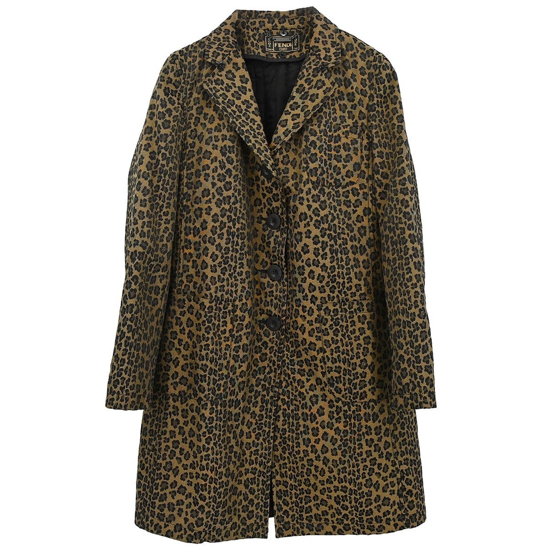 Fendi Womens Brown Leopard Coat Size 40 Italy (1 of 12)