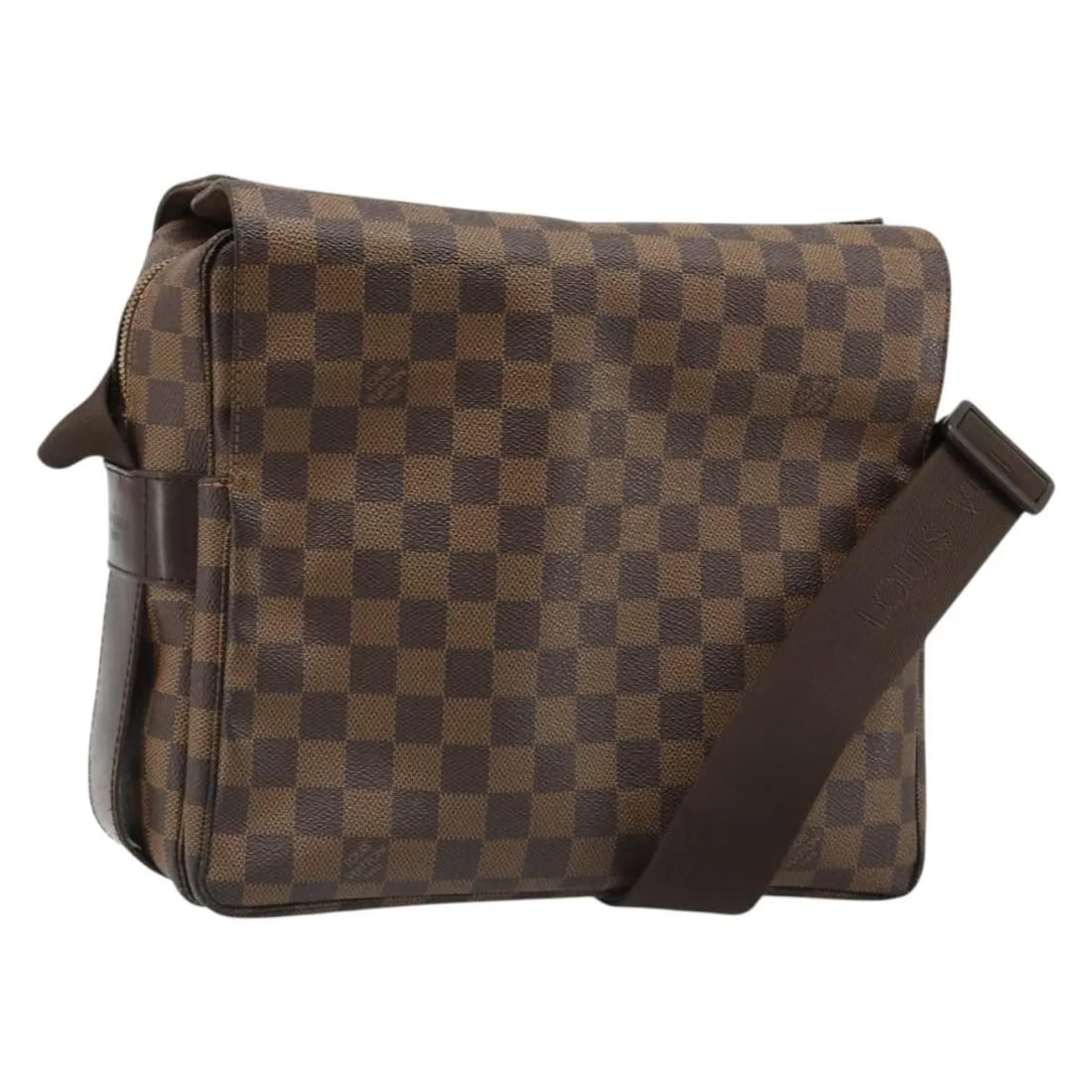 Louis Vuitton Naviglio Unisex Brown Canvas Shoulder Bag: Louis Vuitton Naviglio Unisex Brown Canvas Shoulder Bag Louis Vuitton Naviglio shoulder bag in brown Damier canvas. This unisex bag is made in France and remains in good overall condition, showing rub