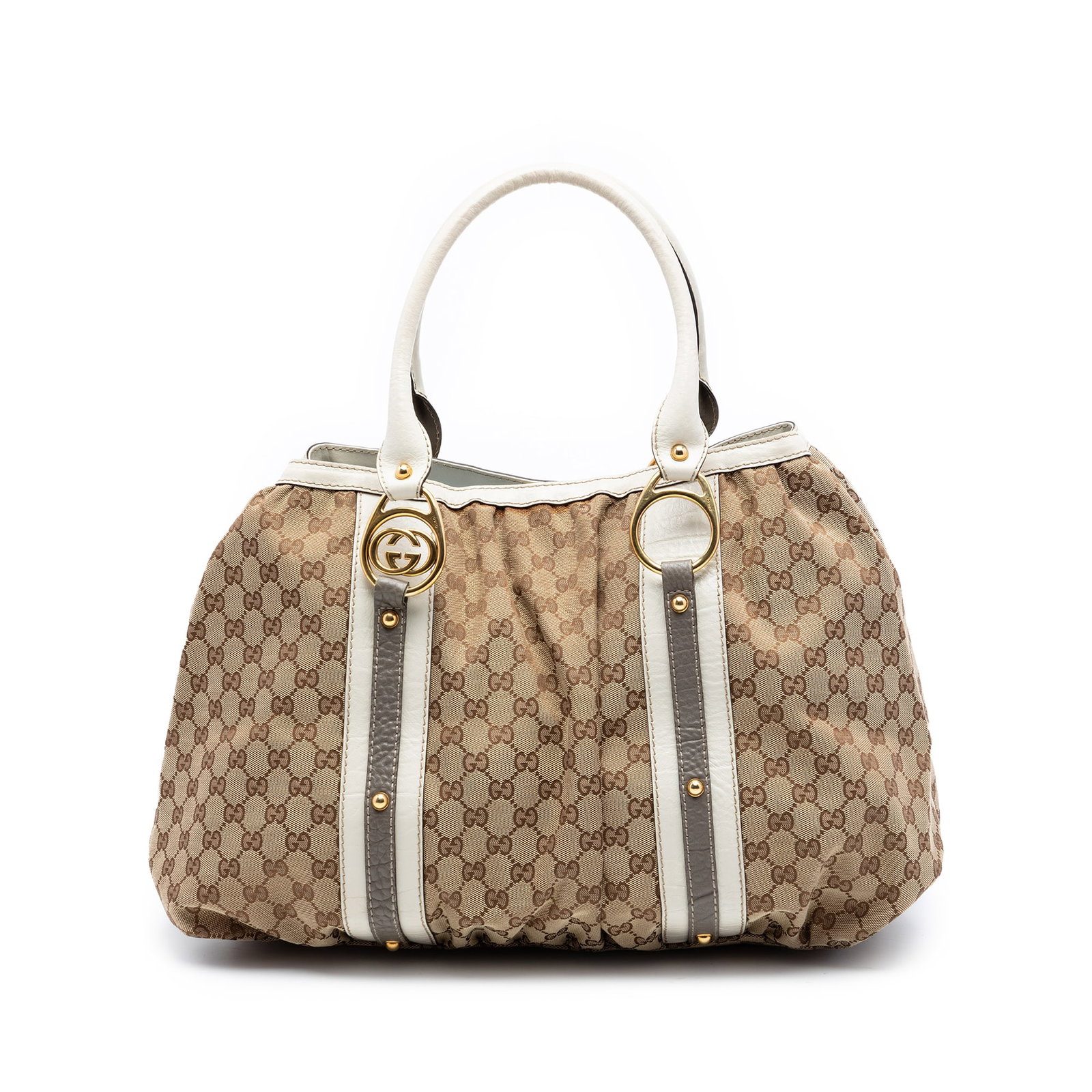 Gucci GG Canvas Tote with Leather Trim (1 of 7)