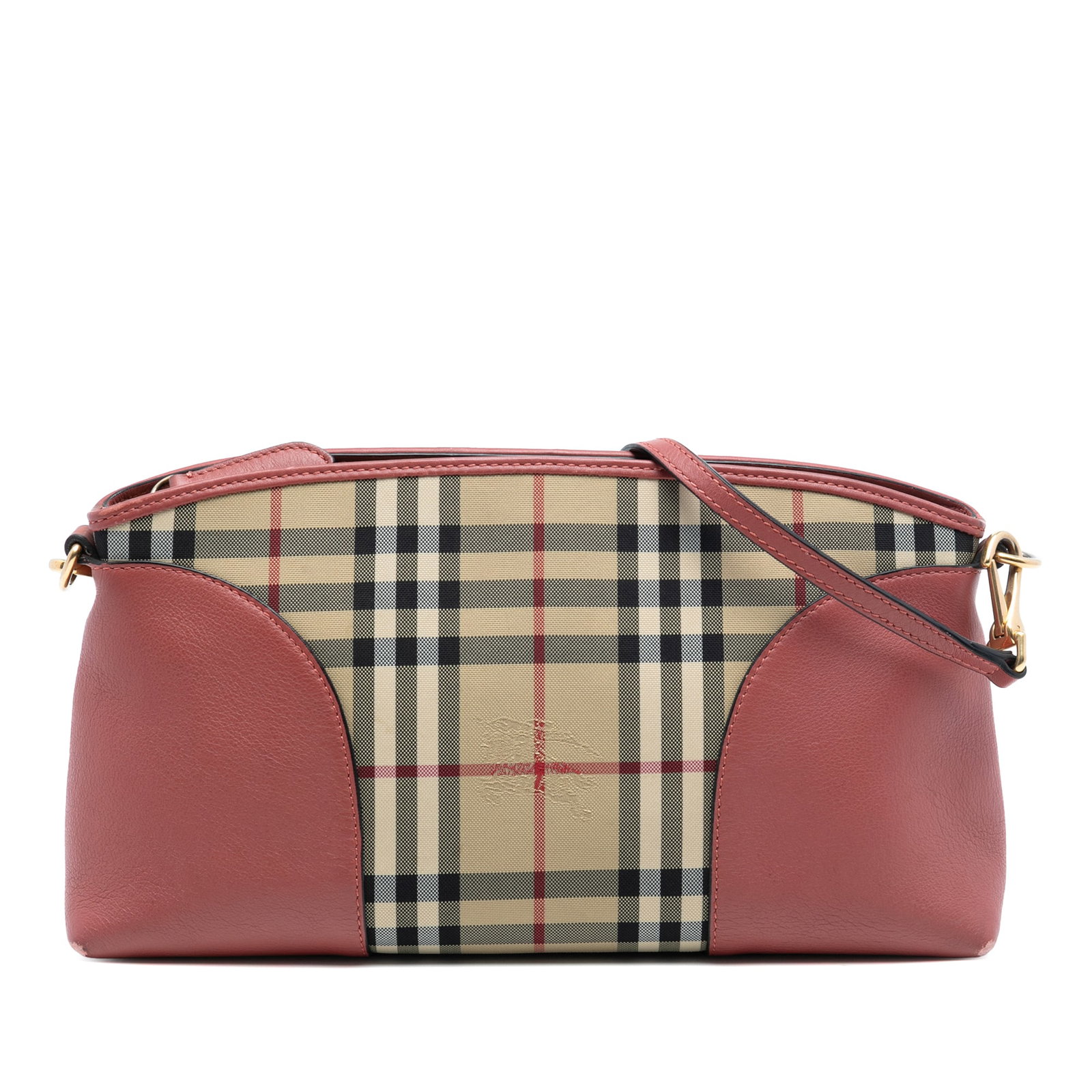 Chichester Crossbody in Small Horseferry Check Coated Canvas with Leather Trim: Chichester Crossbody in Small Horseferry Check Coated Canvas with Leather Trim This crossbody bag features Burberry's signature Haymarket check coated canvas with leather trim. It comes with a detacha
