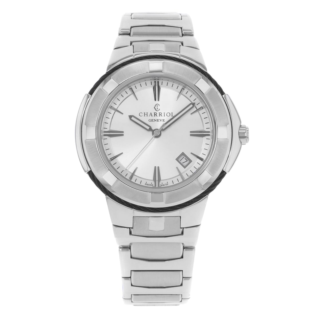 Charriol Celtic CE443B.930.103 Stainless Steel Quartz Watch with Silver Dial (1 of 5)