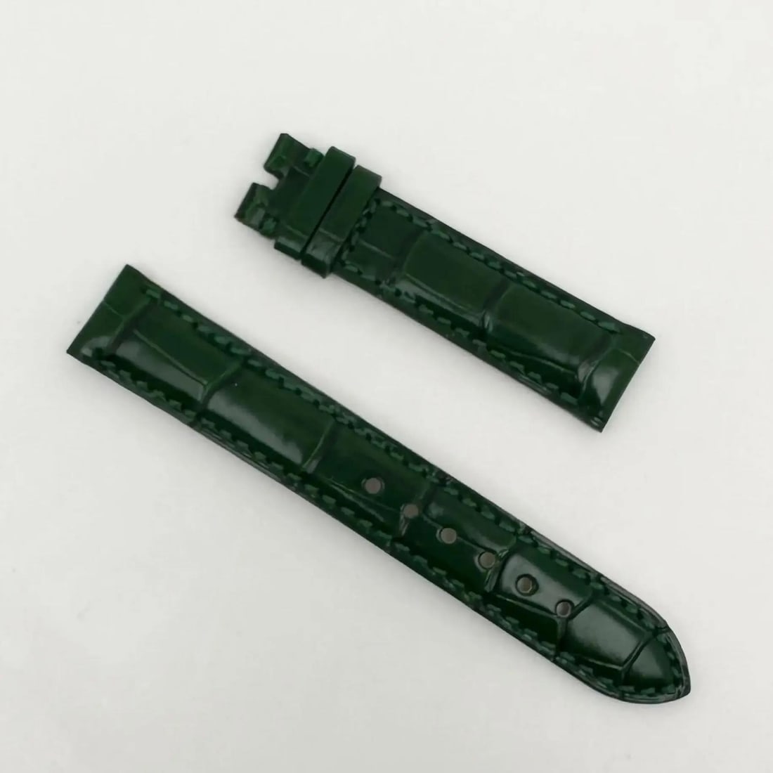 Bvlgari 15mm Green Alligator Leather Two-Piece Wristwatch Band (1 of 2)