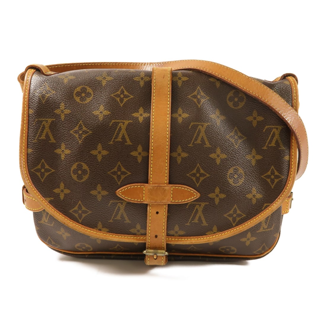 Louis Vuitton Saumur 30 Monogram Shoulder Bag M42256 Brown: Louis Vuitton Saumur 30 Monogram Shoulder Bag M42256 Brown Louis Vuitton Saumur 30 shoulder bag in brown Monogram and PVC coated canvas. This women's regular-size bag is made in France and features go