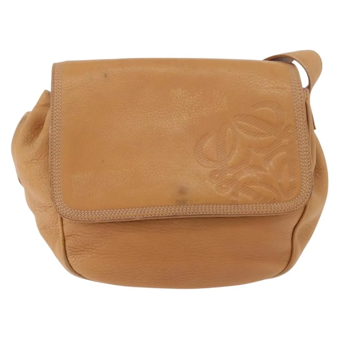 Loewe Anagram beige leather handbag: Loewe Anagram beige leather handbag Loewe Anagram leather item in beige, made in Spain. It measures 21 cm x 20 cm x 11 cm and is described as a female model. Condition is fair and worn, with out of sh
