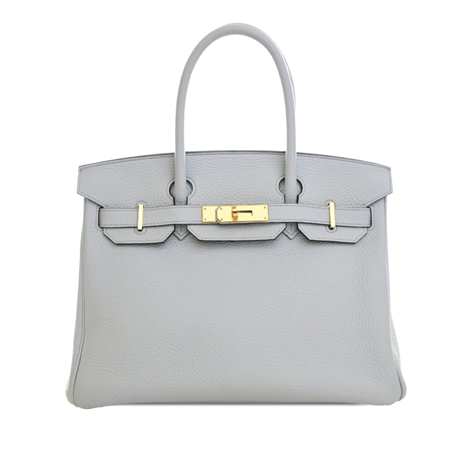 Hermes Birkin 30 Retourne Togo Leather Bag Bleu Pale (1 of 15)