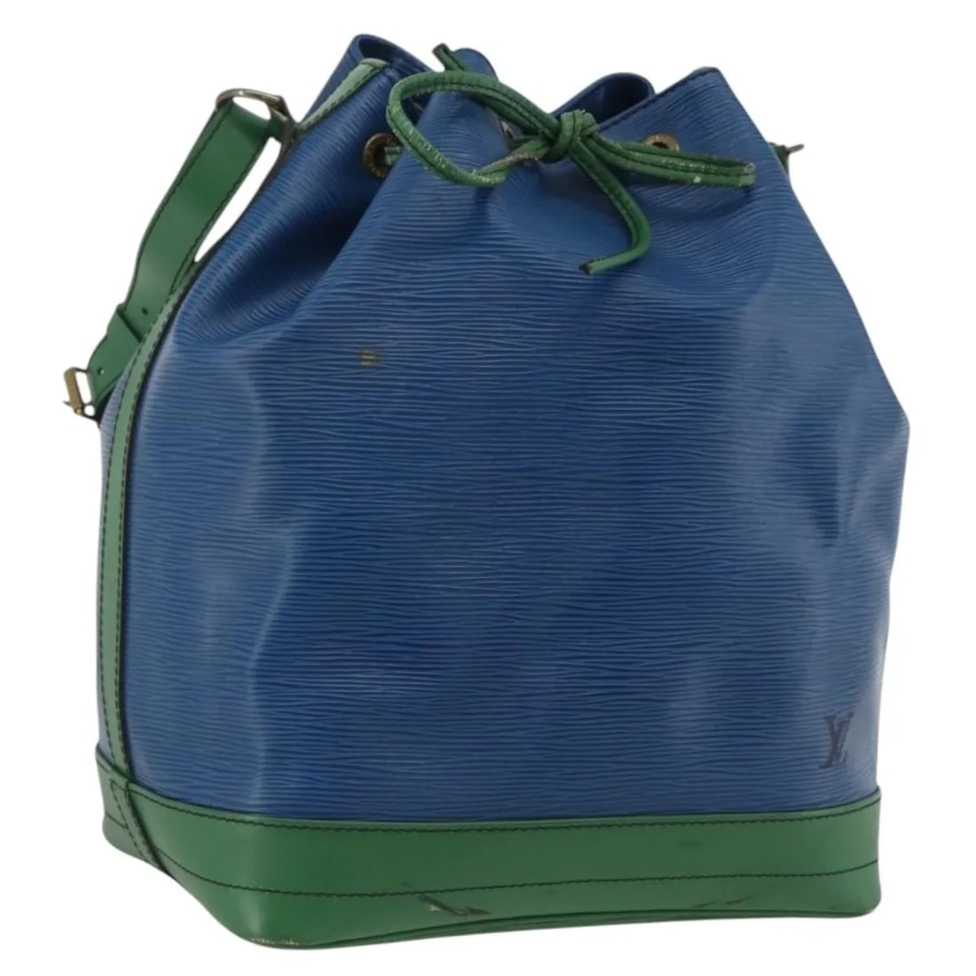 Louis Vuitton Noe Blue Epi Leather Bicolor Shoulder Bag: Louis Vuitton Noe Blue Epi Leather Bicolor Shoulder Bag This Louis Vuitton Bicolor Noe Handbag is crafted from blue Epi leather and designed for women. Made in France, it features a classic drawstring