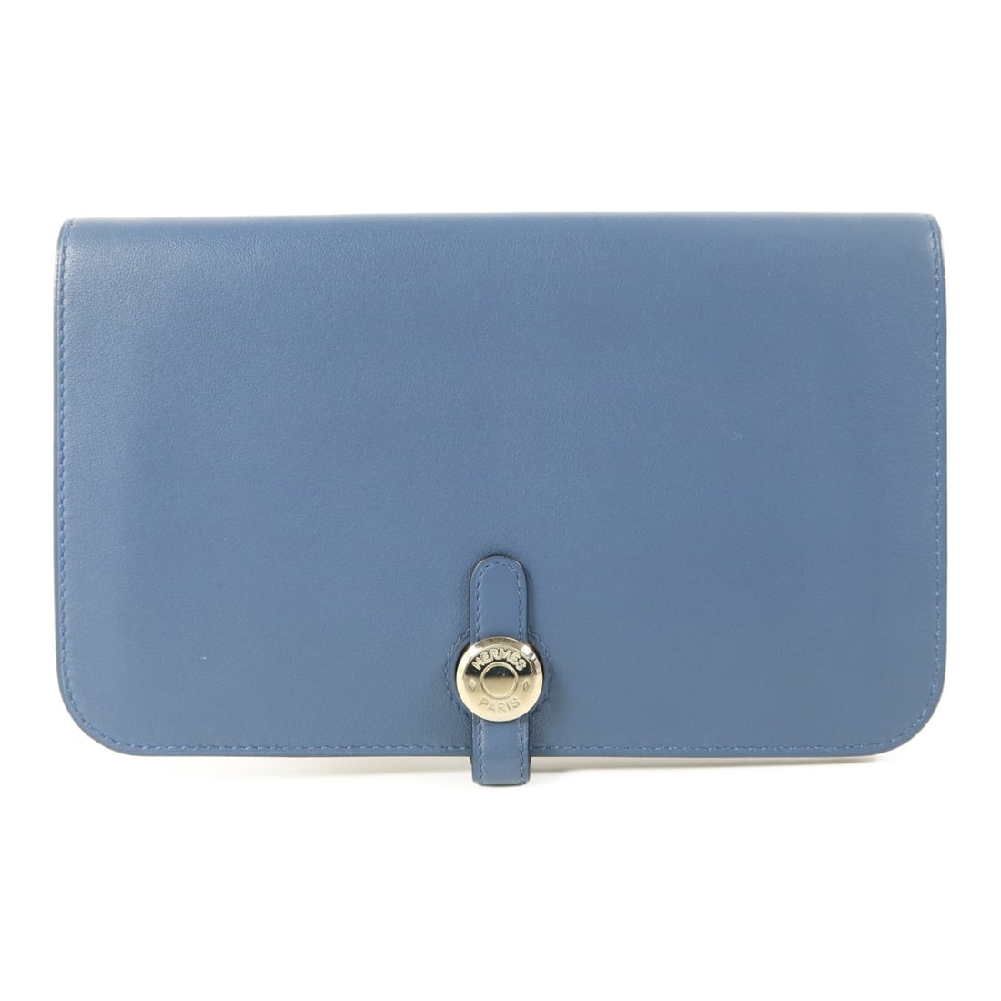 Hermes Dogon GM bifold long wallet in Blue Agate Swift calfskin (1 of 18)