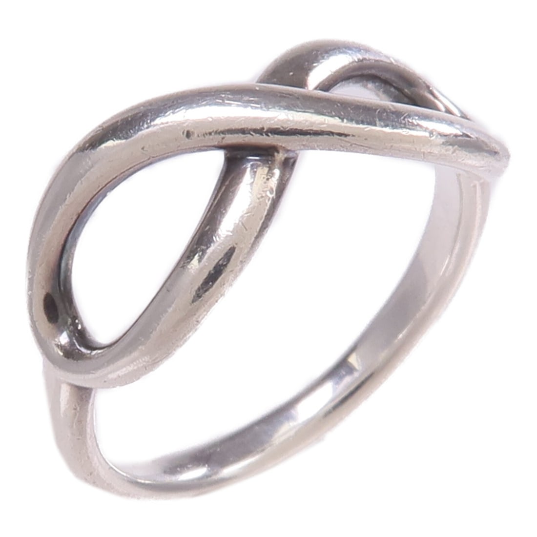 Tiffany Co Infinity Sterling Silver Ring US 4.5 (1 of 9)