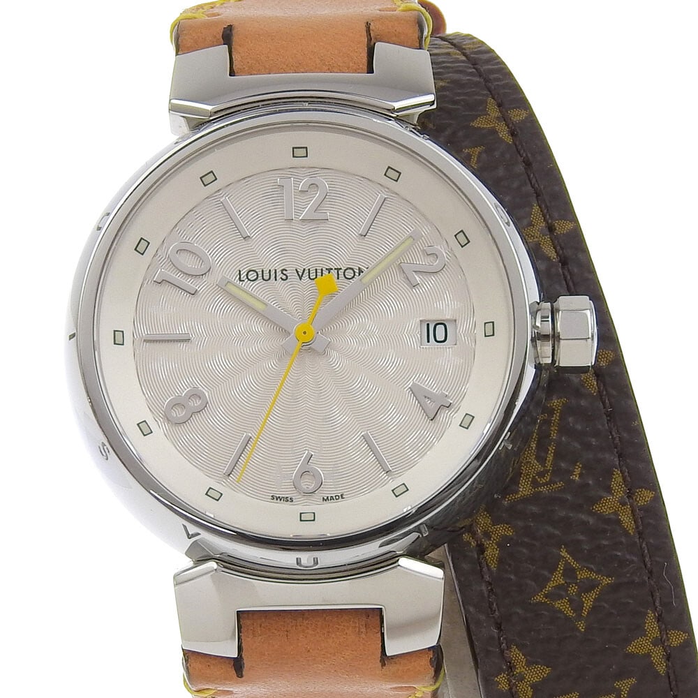 LOUIS VUITTON Tambour Q1313 Ladies Watch White Dial Analog: LOUIS VUITTON Tambour Q1313 Ladies Watch White Dial Analog Discover the elegance of the LOUIS VUITTON Tambour Q1313 wristwatch, designed specifically for ladies. This exquisite timepiece features a ro