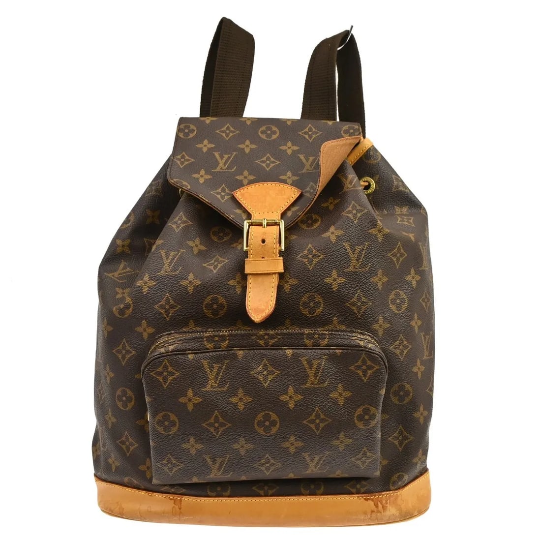 Louis Vuitton Vintage Montsouris Unisex Brown Canvas Backpack: Louis Vuitton Vintage Montsouris Unisex Brown Canvas Backpack Vintage Louis Vuitton Montsouris backpack in brown monogram canvas. This unisex piece is made in France and shows fair pre-owned condition