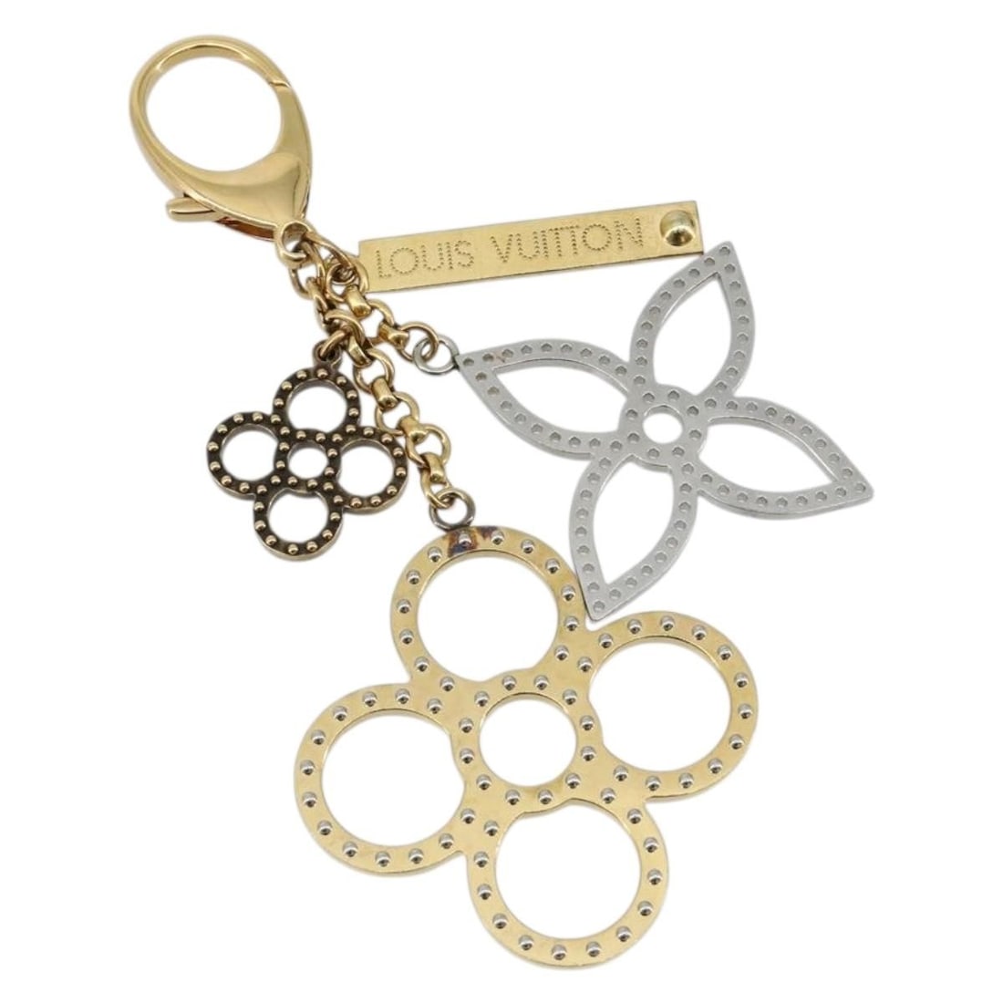 Louis Vuitton M65722 Bijou Sac Tapage Metal Bag Charm Gold Silver (1 of 14)