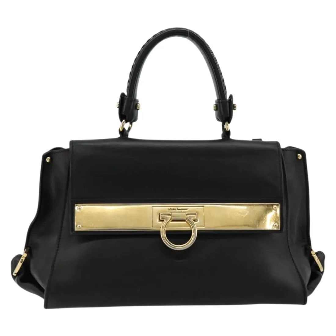 Ferragamo Sofia black leather satchel (1 of 18)