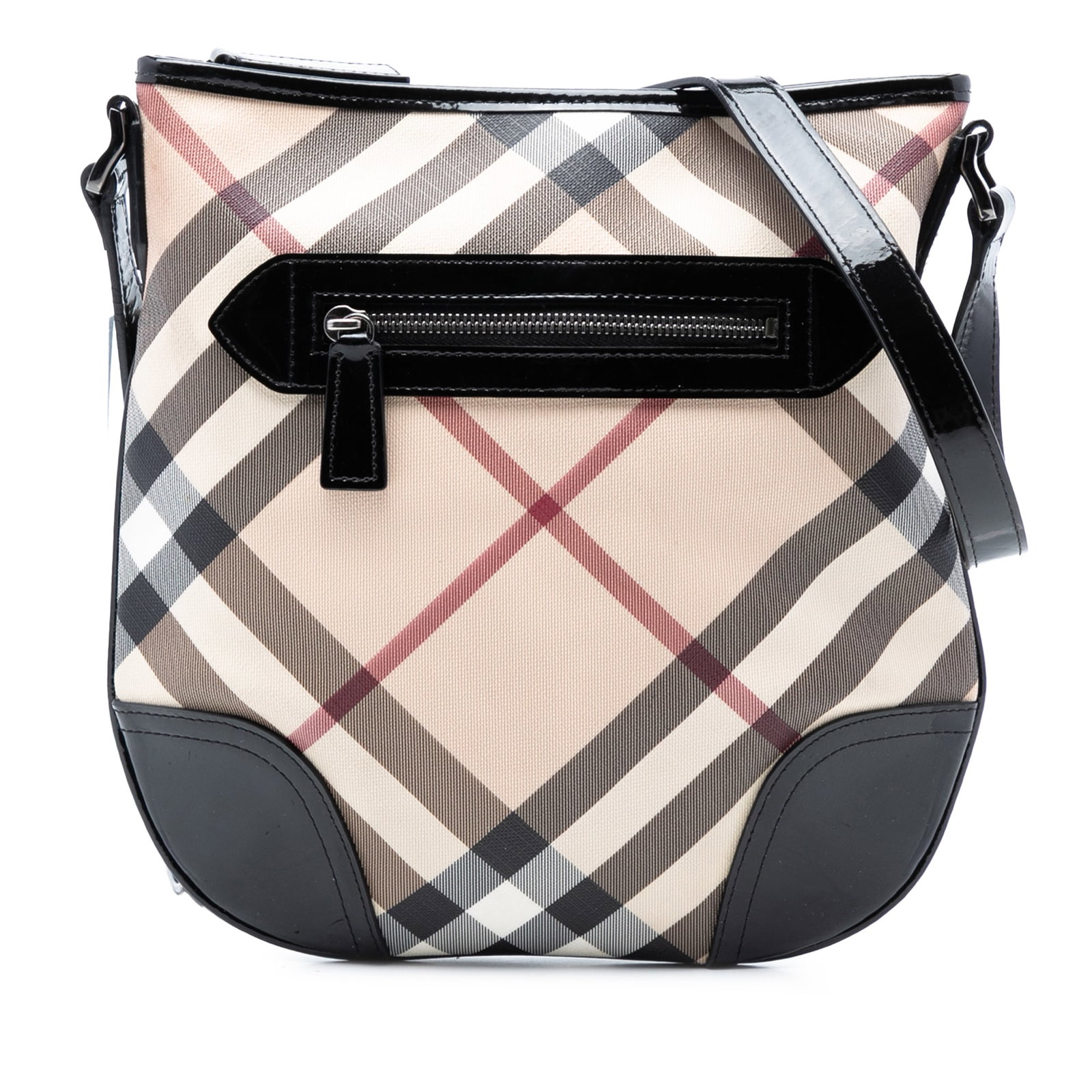 Burberry Dryden Crossbody Supernova Check Coated Canvas Beige (1 of 7)