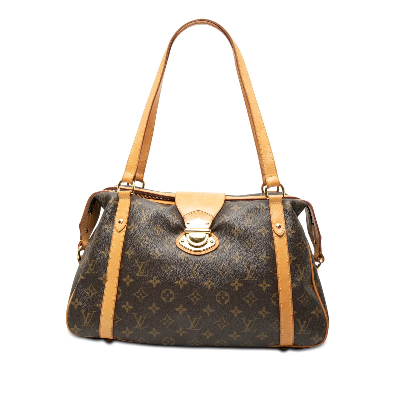 Louis Vuitton Stresa PM Monogram Canvas Shoulder Bag: Louis Vuitton Stresa PM Monogram Canvas Shoulder Bag Louis Vuitton Monogram Stresa PM shoulder bag crafted with a monogram canvas body and vachetta leather trim. It features flat vachetta leather stra