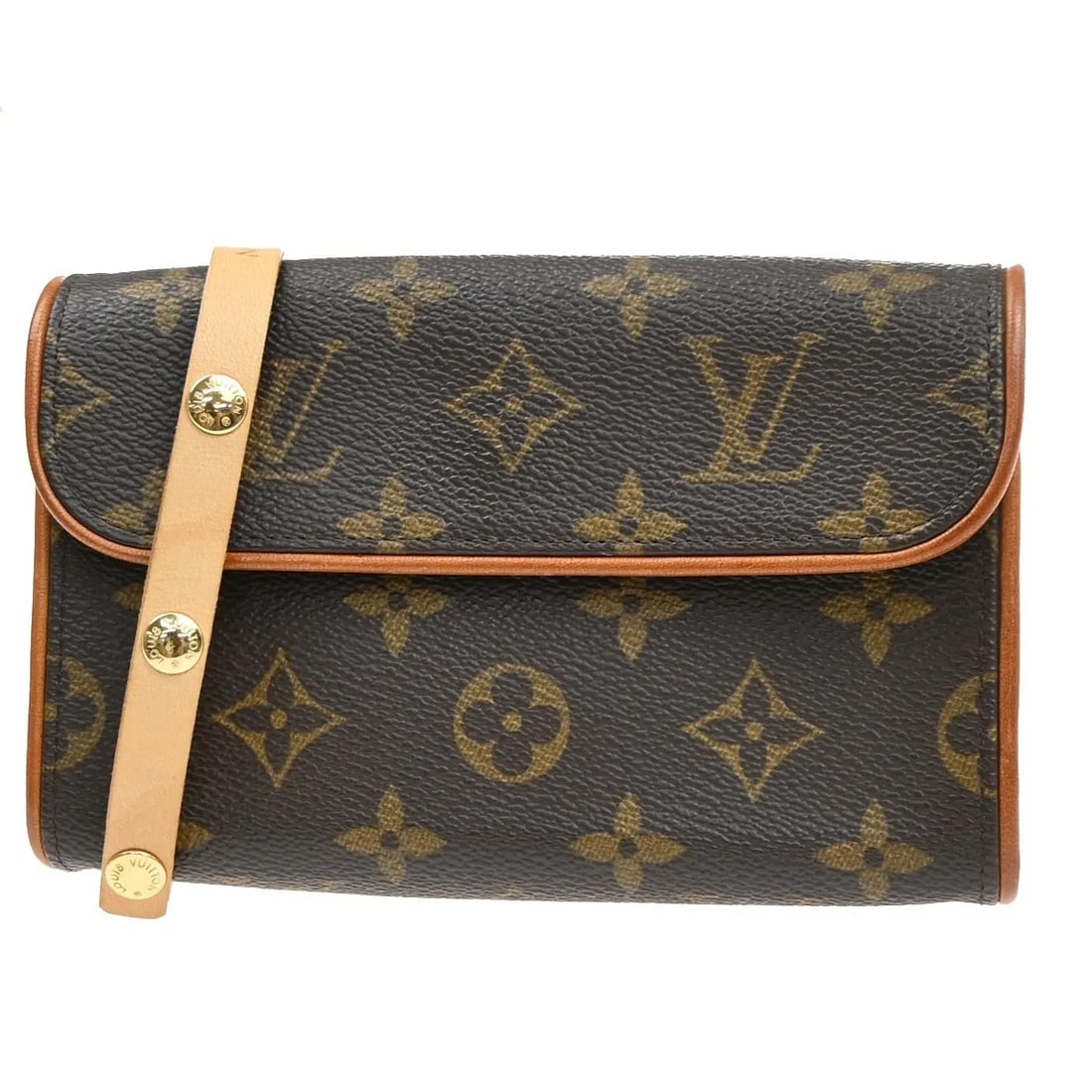 Louis Vuitton Florentine Monogram Canvas Waist Bag: Louis Vuitton Florentine Monogram Canvas Waist Bag This Louis Vuitton Florentine Waist Bag features the iconic Monogram Canvas design, crafted for women. The bag is made from brown leather and offers 
