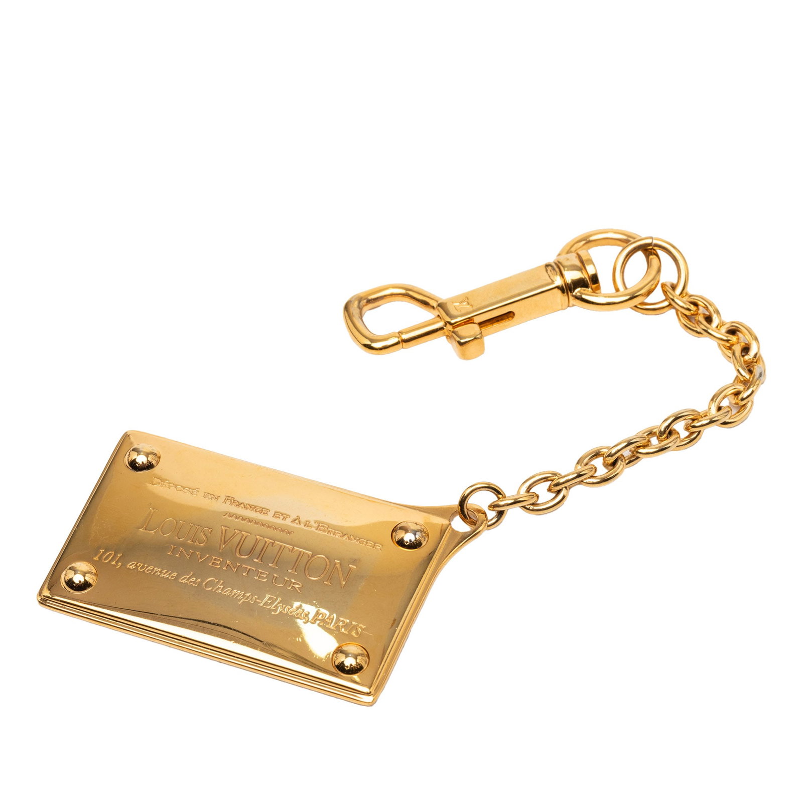 Louis Vuitton Inventeur Gold Plated Bag Charm Key Holder (1 of 4)