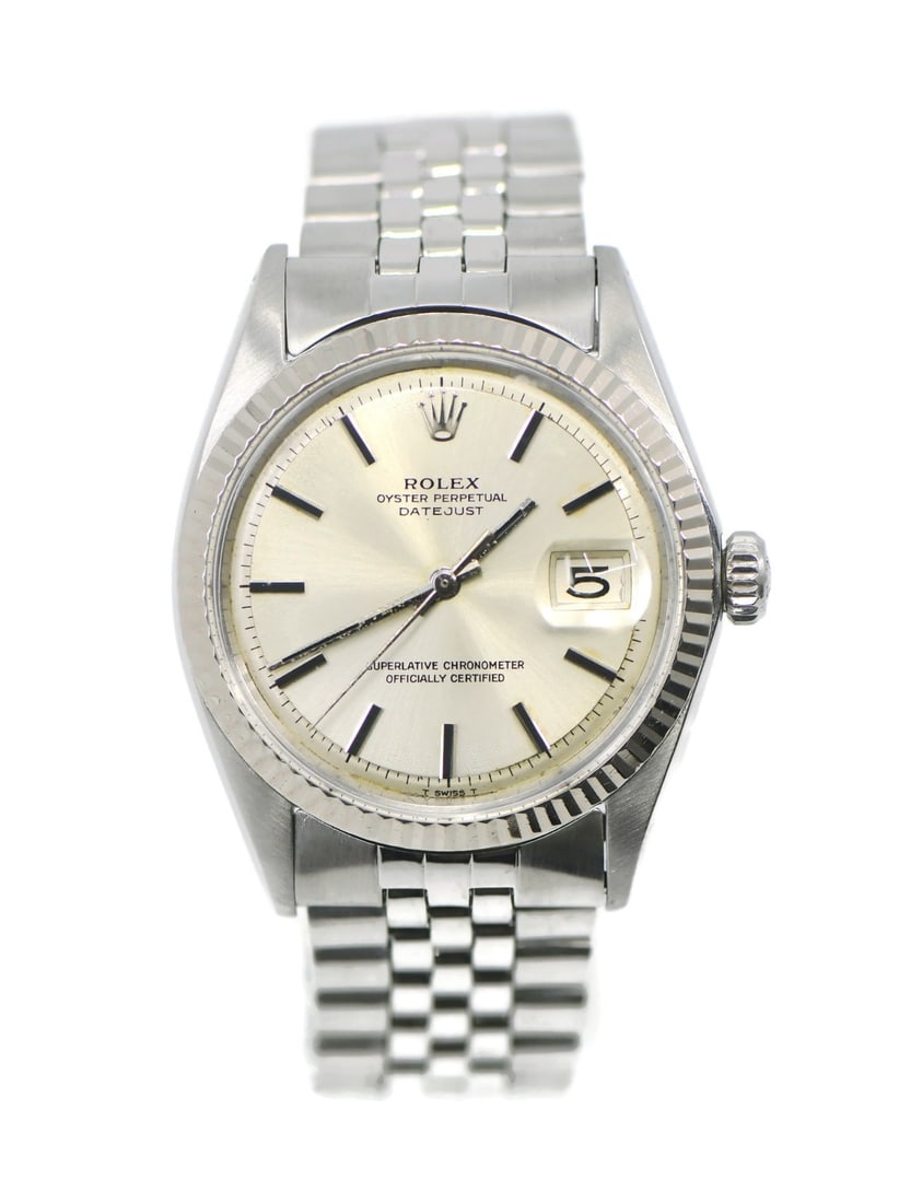 Rolex Datejust Ref 1603 36 mm Stainless Steel Automatic Watch: Rolex Datejust Ref 1603 36 mm Stainless Steel Automatic Watch Pre-owned Rolex Datejust wristwatch in stainless steel with a 36 mm case and silver dial. It features an automatic mechanical movement, an
