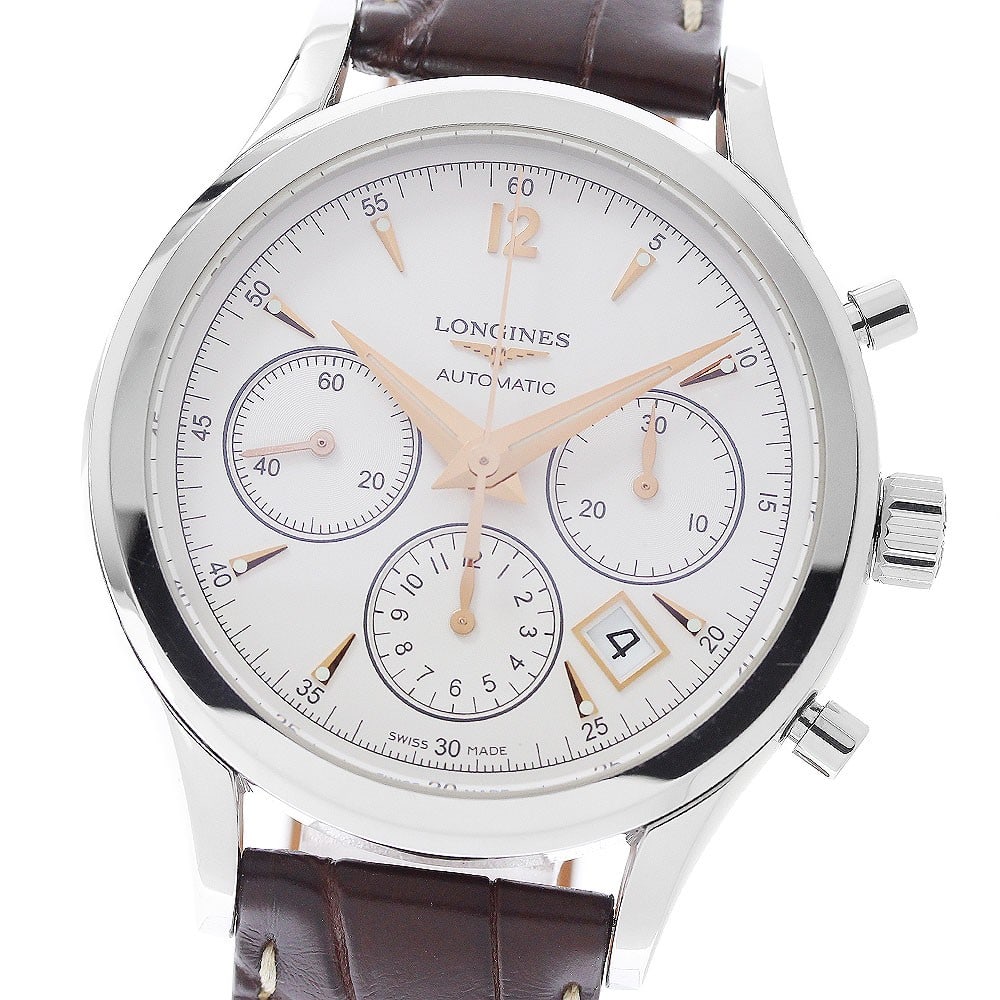 Longines Heritage Collection Column Wheel Wristwatch Ref L2.750.4 Men: Longines Heritage Collection Column Wheel Wristwatch Ref L2.750.4 Men Longines Heritage Collection Column Wheel men's wristwatch, reference L2.750.4, with an automatic movement and date, chronograph, 