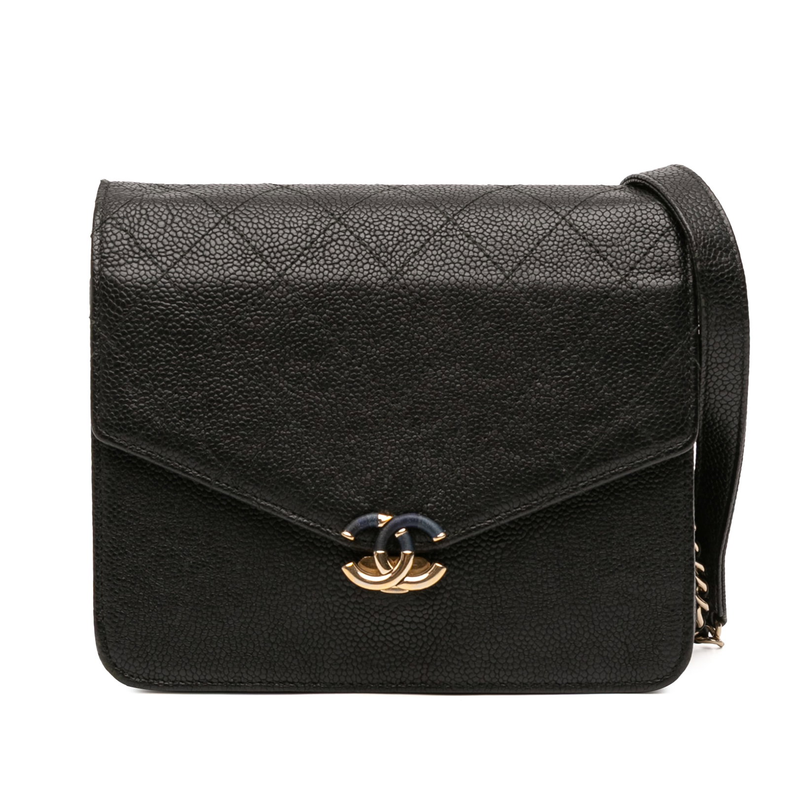 Chanel Paris Cuba Quilted Caviar Wallet On Chain Black Leather (1 of 9)