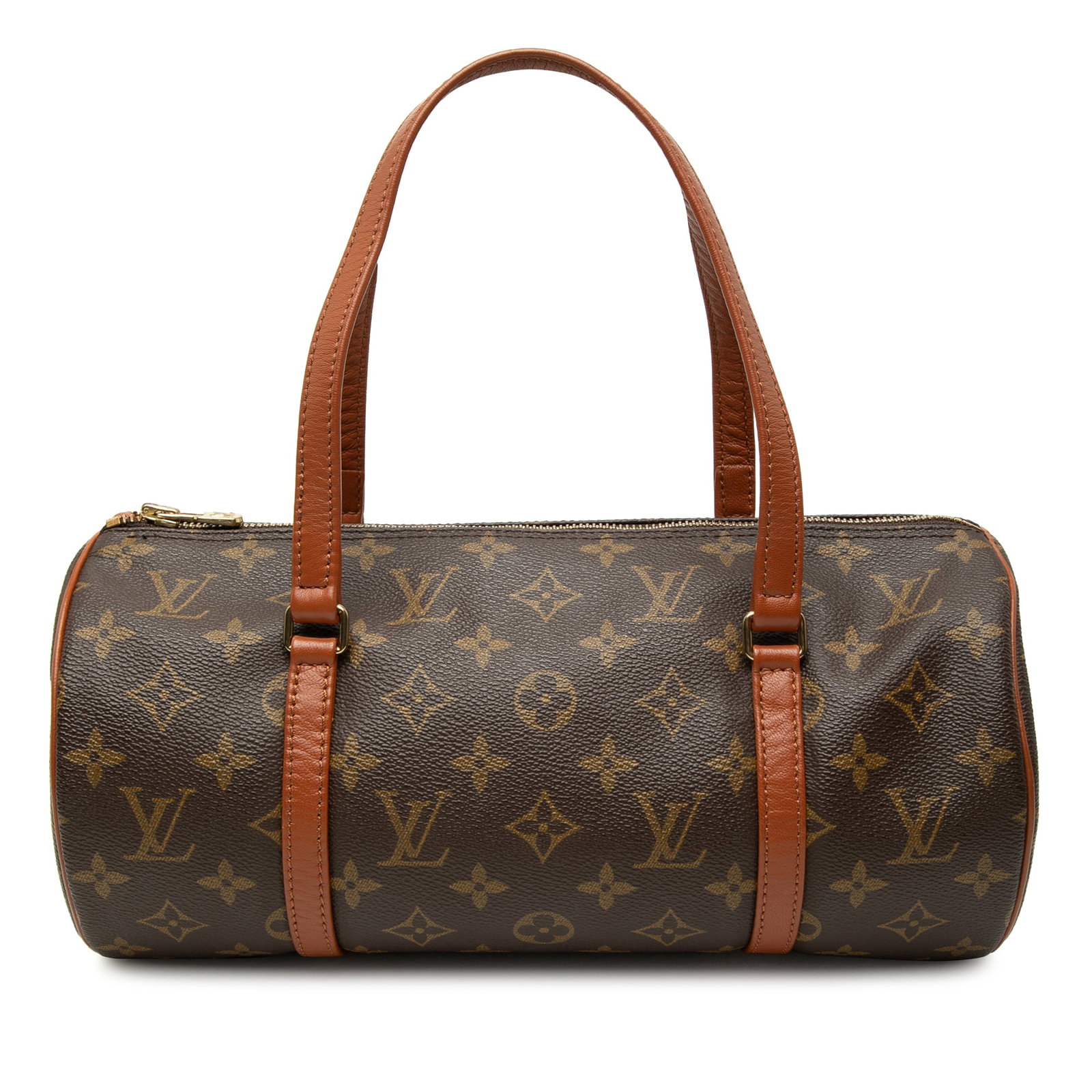 Louis Vuitton Papillon 30 Monogram Canvas Handbag: Louis Vuitton Papillon 30 Monogram Canvas Handbag Louis Vuitton Monogram Papillon 30 handbag crafted with a monogram canvas body, leather trim, flat leather handles, and a top zip closure. Made in Fra
