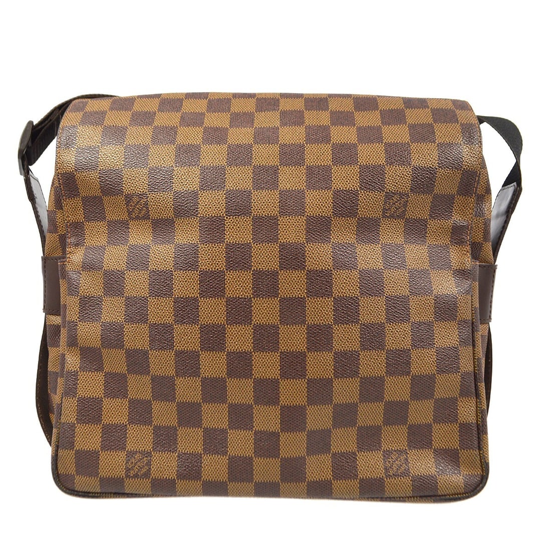 Louis Vuitton Naviglio Damier Ebene Crossbody Shoulder Bag N45255: Louis Vuitton Naviglio Damier Ebene Crossbody Shoulder Bag N45255 Louis Vuitton Naviglio shoulder bag in Damier canvas and leather with a brown Ebene check pattern. This medium bag features a flap mag