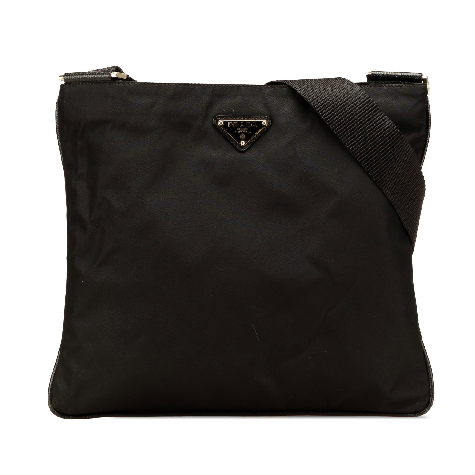 Prada Tessuto black nylon crossbody bag with zip top (1 of 12)