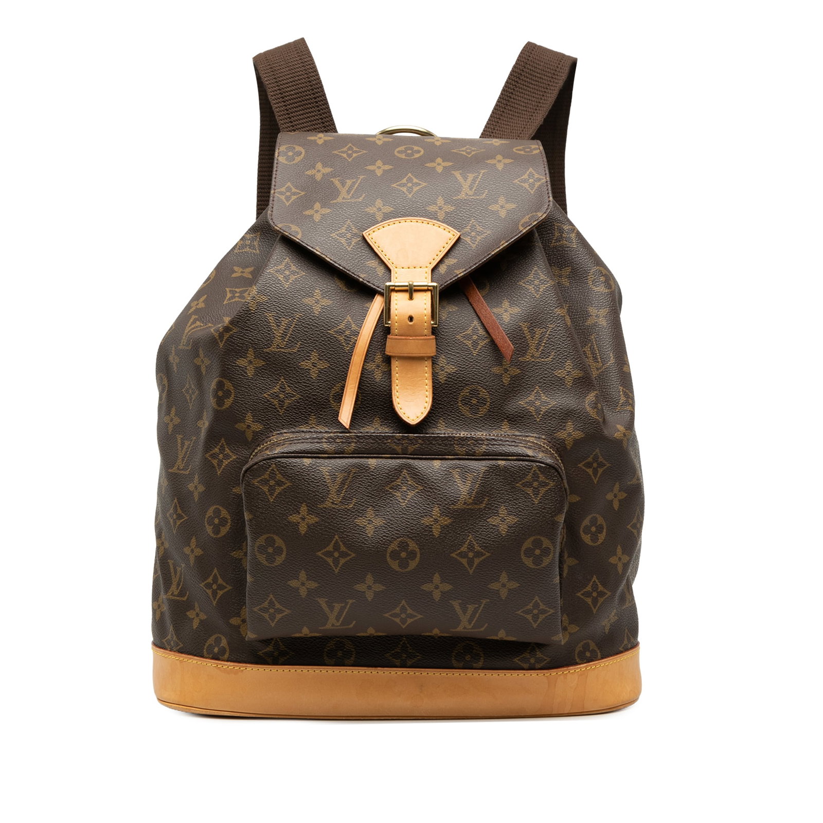 Louis Vuitton Montsouris GM Monogram Canvas Backpack Brown: Louis Vuitton Montsouris GM Monogram Canvas Backpack Brown Louis Vuitton Monogram Montsouris GM backpack in brown monogram canvas with vachetta leather trim. It features adjustable flat back straps, a