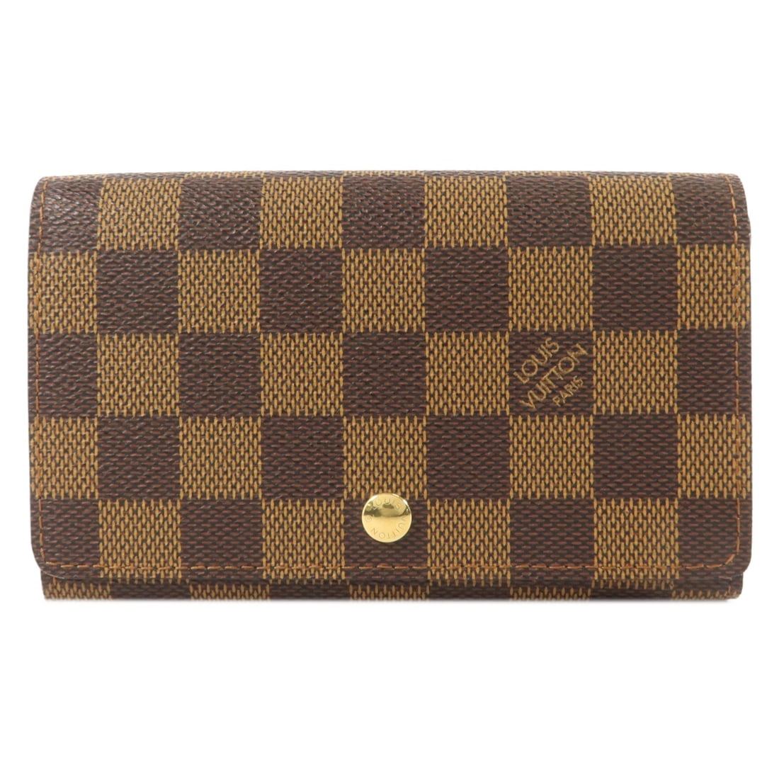 Louis Vuitton N61730 Portefeuille Billet Tresor Damier Brown Wallet: Louis Vuitton N61730 Portefeuille Billet Tresor Damier Brown Wallet A Louis Vuitton Portefeuille Billet Tresor wallet in Brown Damier x PVC coated canvas. It features a hook button closure, one wallet