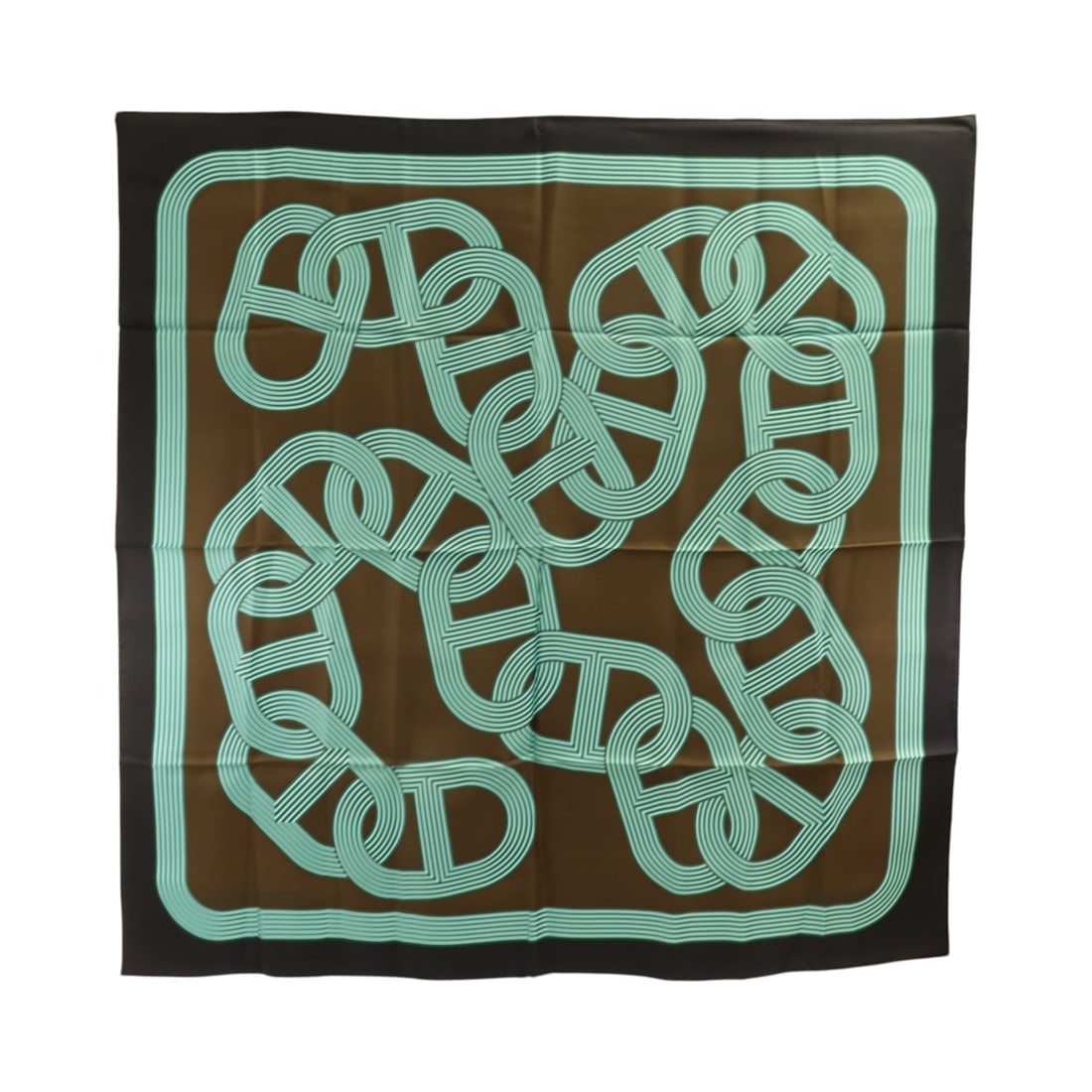 Hermes Circuit 24 Faubourg Silk Scarf 90 Black Khaki Indigo: Hermes Circuit 24 Faubourg Silk Scarf 90 Black Khaki Indigo A Hermes Circuit 24 Faubourg Scarf 90 made from silk in a black, khaki, and indigo colorway. The scarf measures 90 cm x 90 cm and is describ