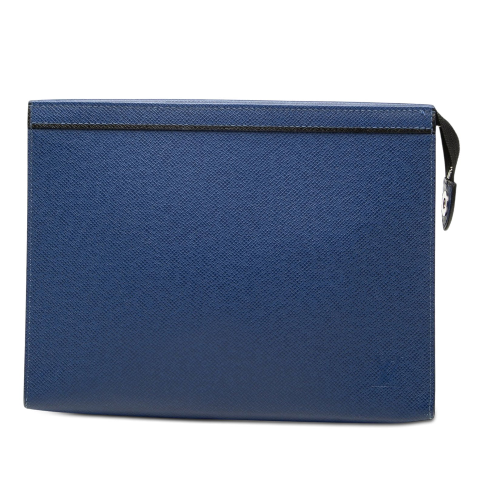 Louis Vuitton Taiga Voyage MM Leather Zip Clutch Blue (1 of 6)