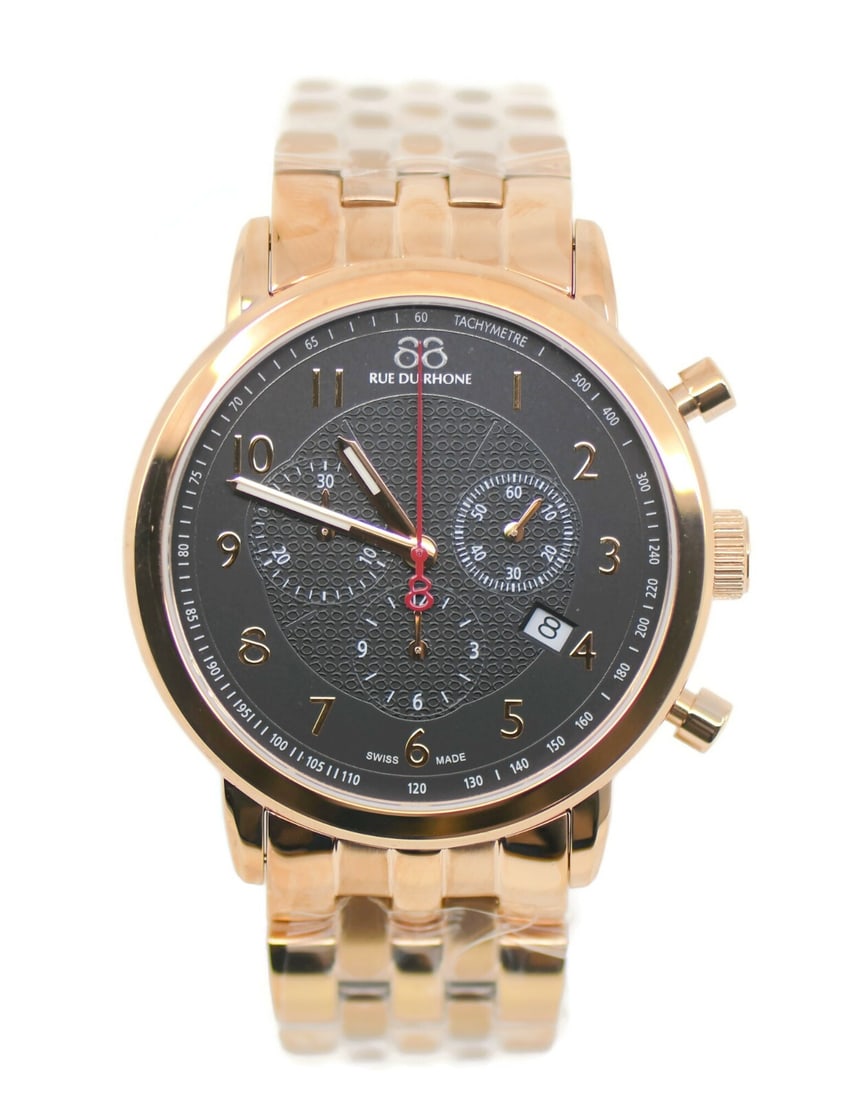 Rue Du Rhone Two Tone Stainless Steel Watch 87WA120049 Authentic: Rue Du Rhone Two Tone Stainless Steel Watch 87WA120049 Authentic Experience elegance with the Rue Du Rhone Two Tone Stainless Steel Watch. This stylish wristwatch features a durable stainless steel ba