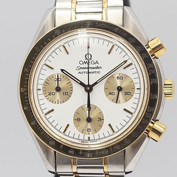 Omega Speedmaster 175.0033 Chronograph Men's Wristwatch YG SS Box: Omega Speedmaster 175.0033 Chronograph Men's Wristwatch YG SS Box This OMEGA Speedmaster 175.0033 chronograph is a men's wristwatch crafted from a combination of yellow gold and stainless steel. Made 