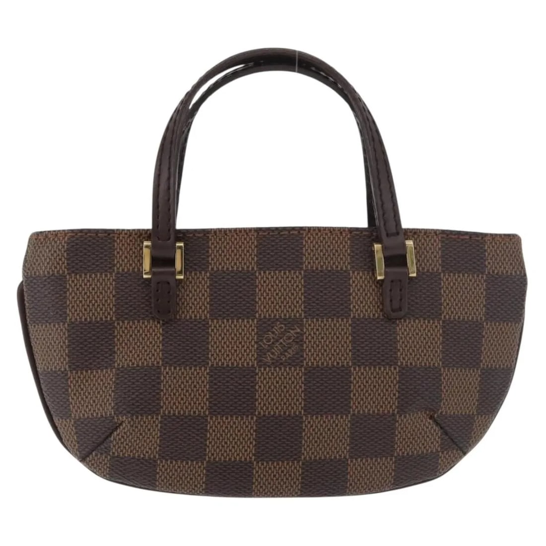 Louis Vuitton Damier Manosque Pochette Brown Canvas: Louis Vuitton Damier Manosque Pochette Brown Canvas This Louis Vuitton Manosque Pochette features the iconic Damier canvas in brown, designed for women. The pouch offers a compact and functional desig
