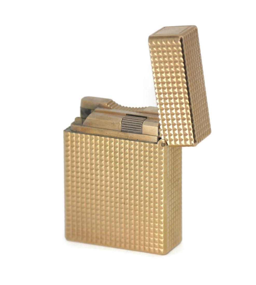 Dupont gold plated lighter with box 47X35X14MM (1 of 3)