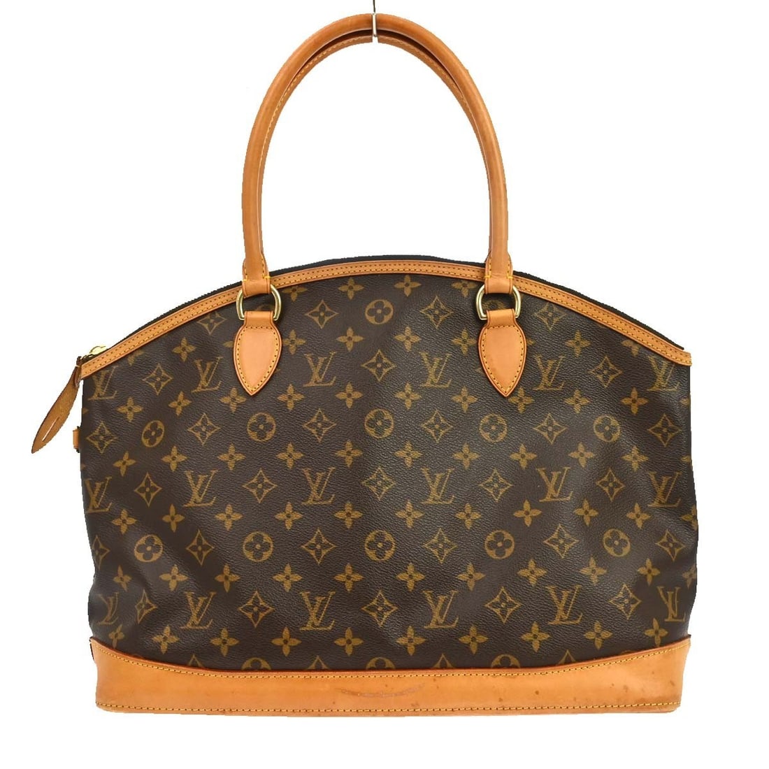 Louis Vuitton Lockit Horizontal Monogram Canvas Large Tote M40104: Louis Vuitton Lockit Horizontal Monogram Canvas Large Tote M40104 Vintage Louis Vuitton Lockit Horizontal tote bag in brown Monogram canvas with leather trim and a zip-top closure. The interior includ