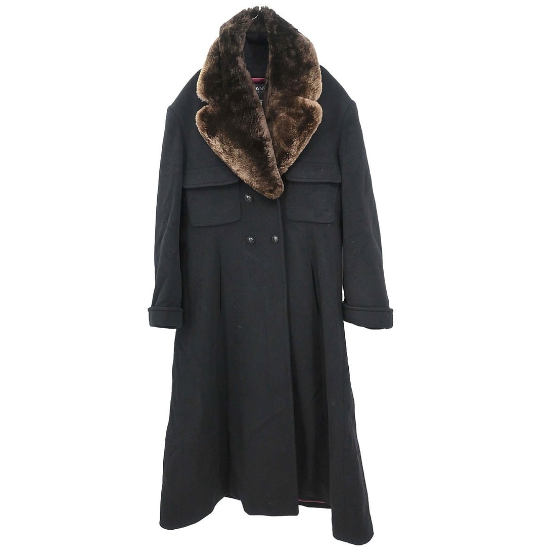Vintage Chanel 97A Black Cashmere Long Coat Size 38 (1 of 16)