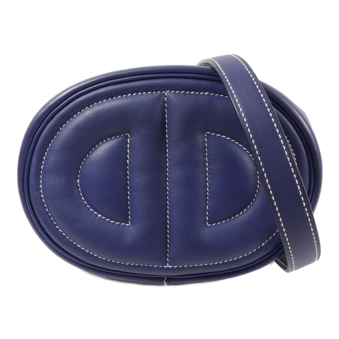 Hermes In The Loop Belt Bag Swift Calfskin Bleu Nuit Anemone PHW: Hermes In The Loop Belt Bag Swift Calfskin Bleu Nuit Anemone PHW A Hermes In The Loop belt bag in Bleu Nuit/Anemone, crafted from Vaux Swift leather and calfskin. It features a shoulder strap, a faste