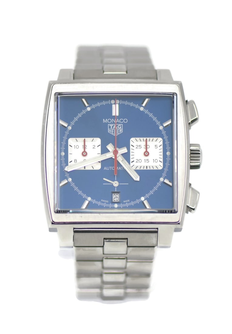 TAG Heuer Monaco CBL2111 Chronograph Stainless Steel Watch with Box and Papers (1 of 4)