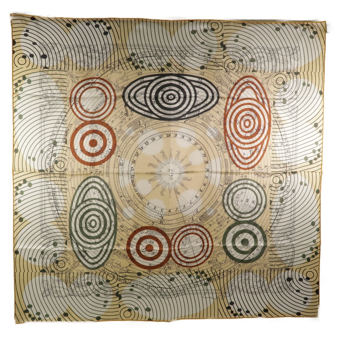 Hermes Beige Silk Scarf 90 x 90 cm: Hermes Beige Silk Scarf 90 x 90 cm Hermes silk scarf in beige, sized 90 cm x 90 cm (35.4 x 35.4 in). The item is listed in very good AB condition and comes with no accessories. Specifications Brand Na