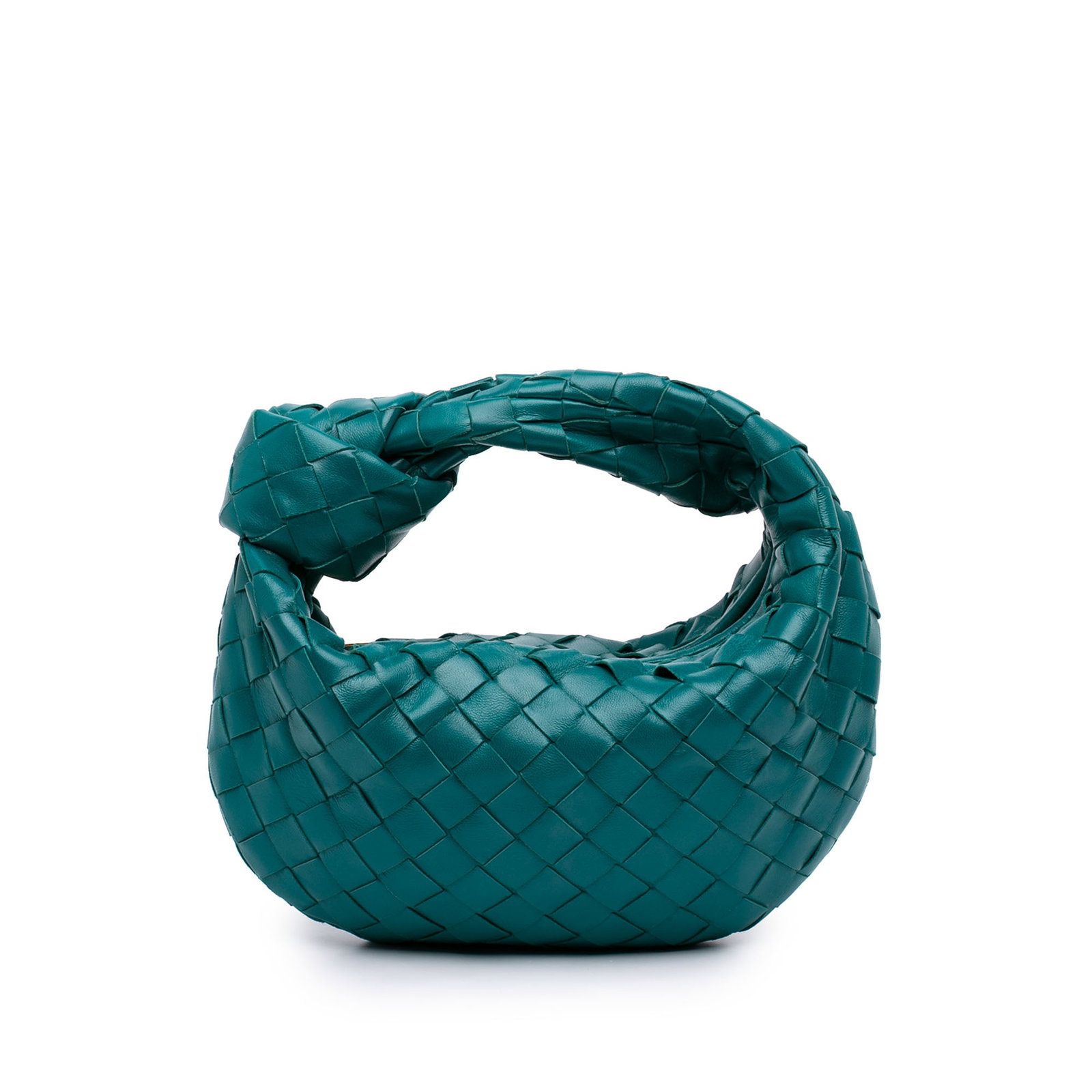 Bottega Veneta Jodie Mini Nappa Intrecciato Blue Leather Bag (1 of 7)