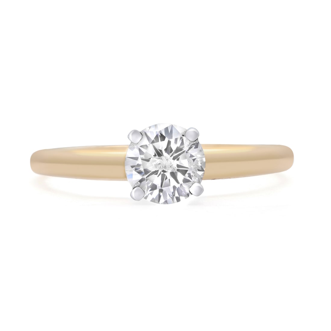 Rachel Koen 0.60ct Diamond Engagement Ring 14K Yellow Gold Size 6: Rachel Koen 0.60ct Diamond Engagement Ring 14K Yellow Gold Size 6 This exquisite engagement ring by Rachel Koen features a stunning 0.60 carat round diamond, set in a beautiful 14K yellow gold band wi