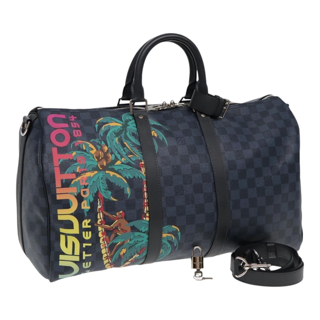 Louis Vuitton N50002 Keepall Bandouliere 45 Damier Cobalt Boston Bag (1 of 18)