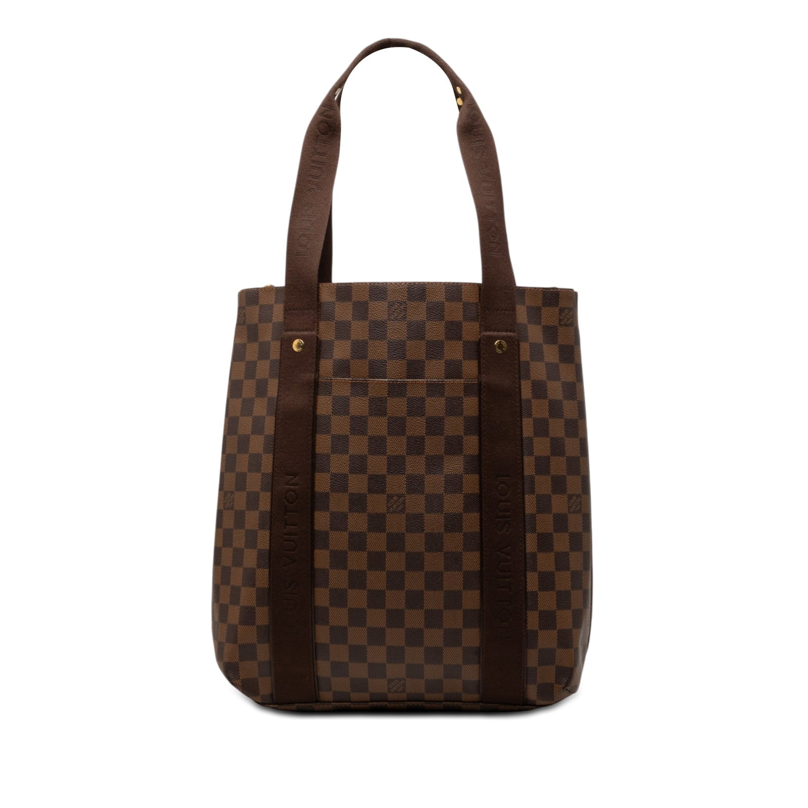 Louis Vuitton Cabas Beaubourg Damier Ebene Tote Bag: Louis Vuitton Cabas Beaubourg Damier Ebene Tote Bag The Louis Vuitton Damier Ebene Cabas Beaubourg is a brown bag crafted in damier ebene canvas with a fabric material designation. It features flat ha
