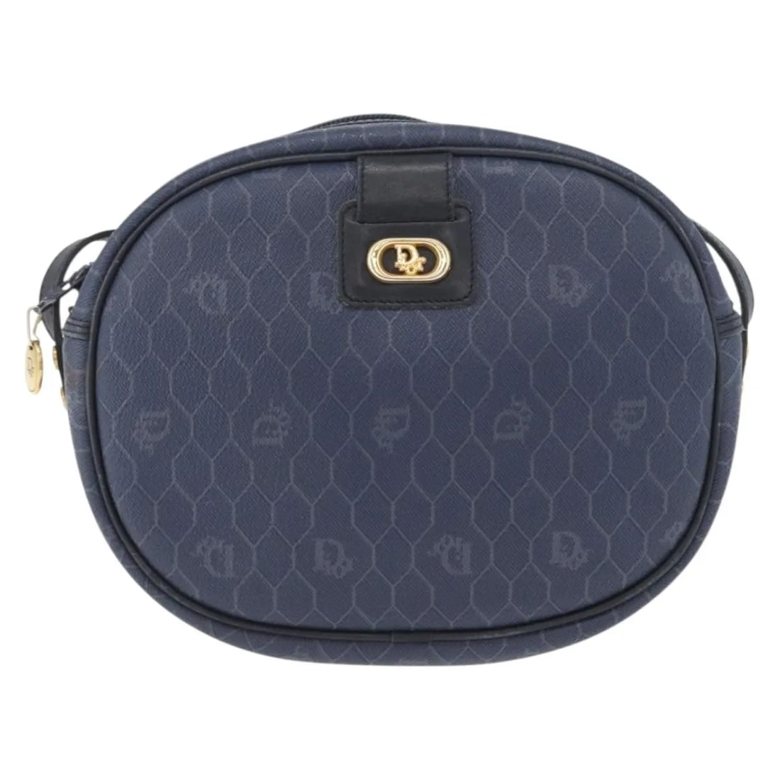 Christian Dior Vintage Honeycomb Navy Canvas Shoulder Bag: Christian Dior Vintage Honeycomb Navy Canvas Shoulder Bag This Christian Dior Vintage Honeycomb Shoulder Bag is crafted from navy canvas and features the signature honeycomb pattern. Designed for wome