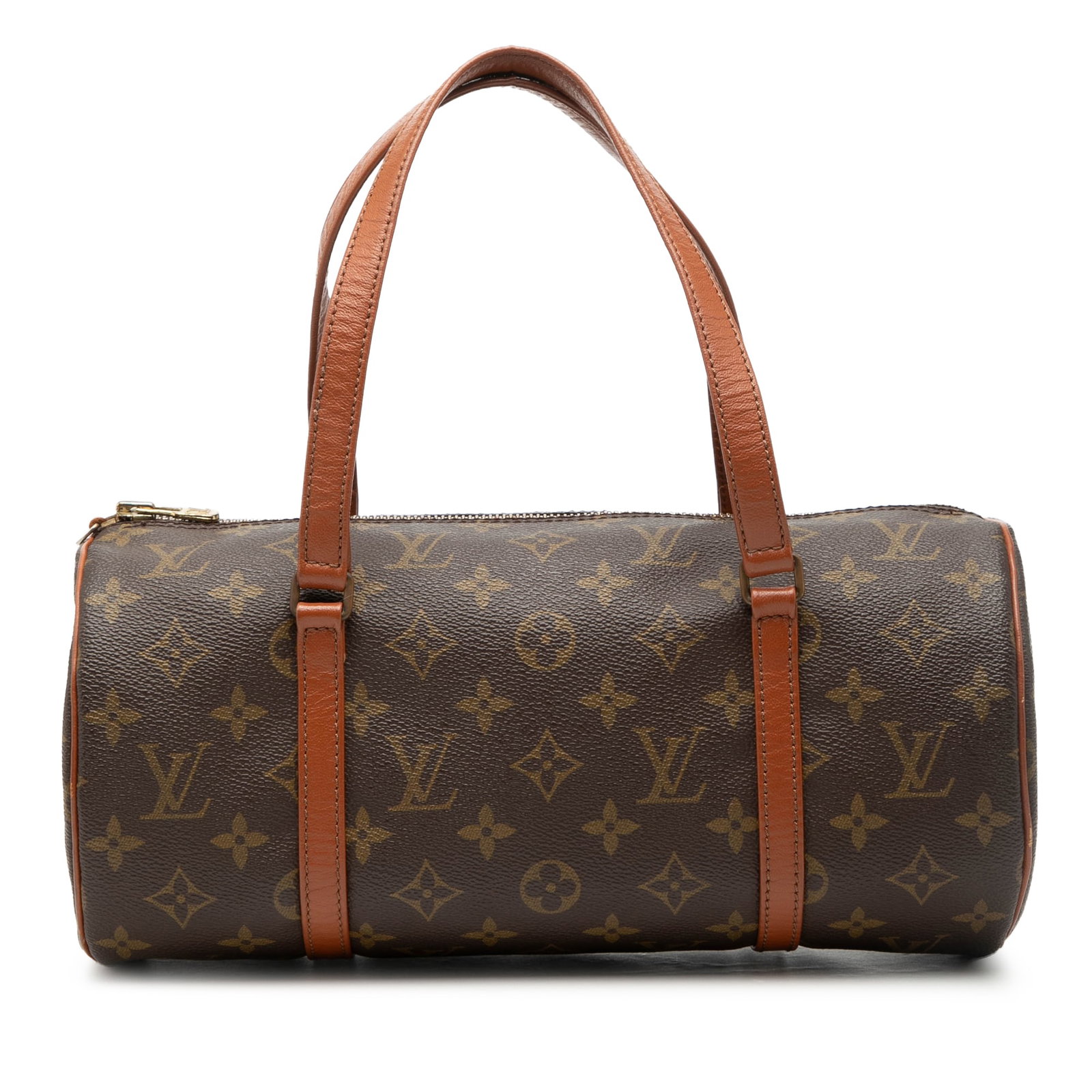 Brown Monogram Canvas Handbag Louis Vuitton Papillon 30: Brown Monogram Canvas Handbag Louis Vuitton Papillon 30 Louis Vuitton Monogram Papillon 30 handbag with a monogram canvas body, flat leather handles, and a top zip closure. Made in France. Condition i