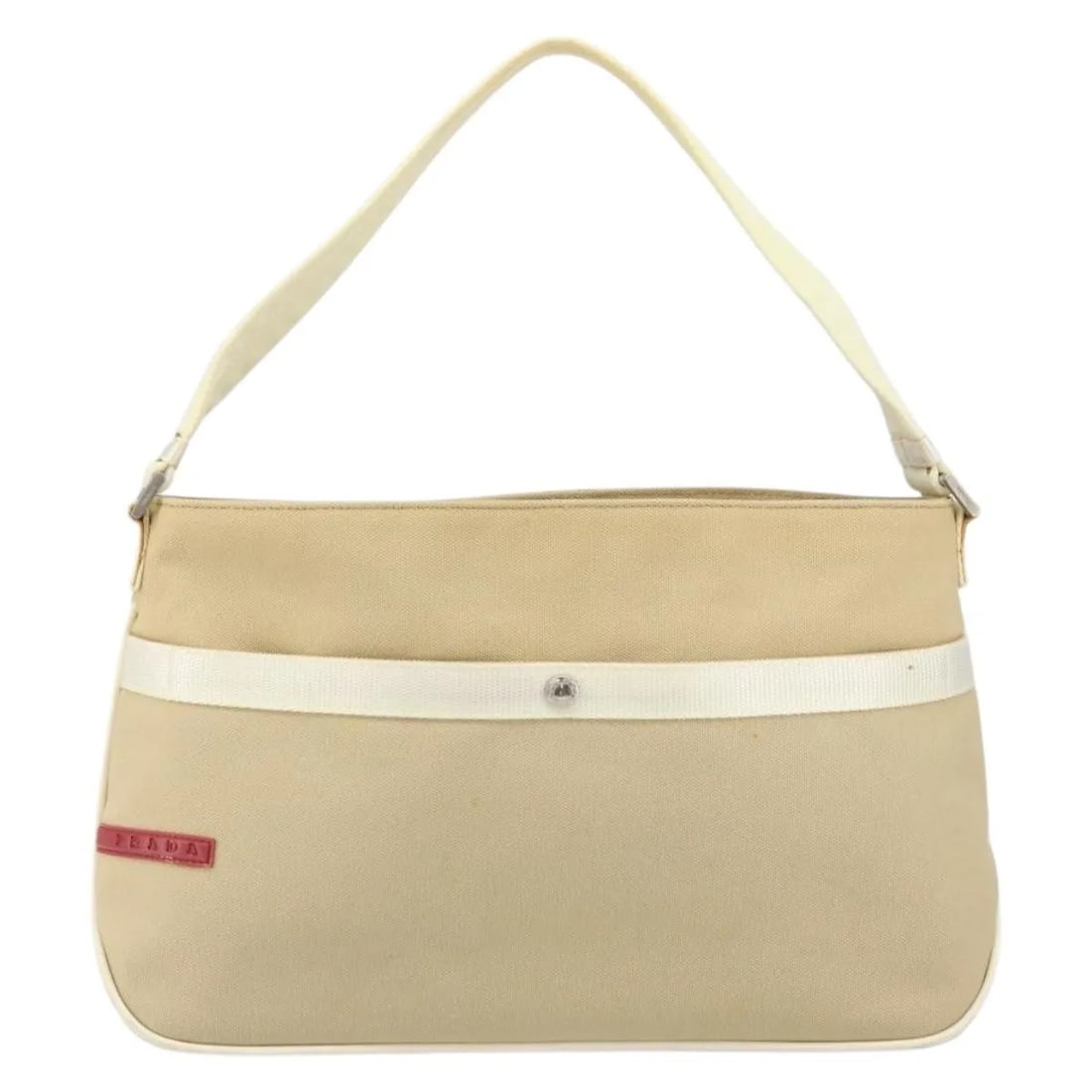 Prada Sport Beige Canvas Handbag Made in Italy